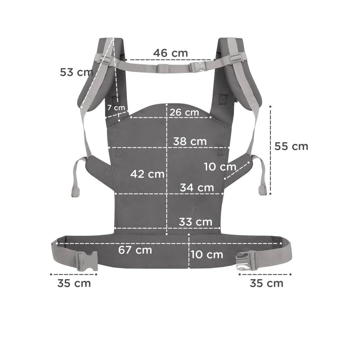 Marsupiu ergonomic kinderkraft nino, pana la 20 kg, confetti grey