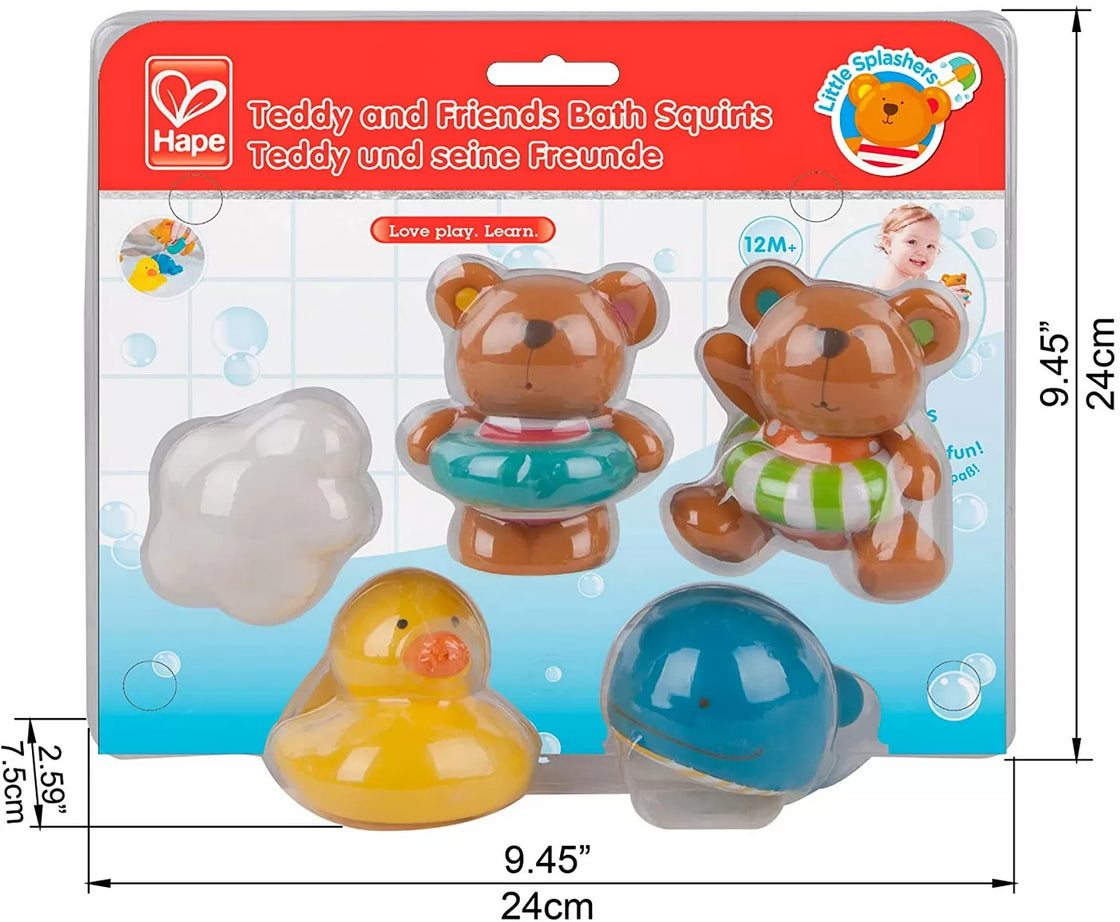 Hape set teddy si prietenii