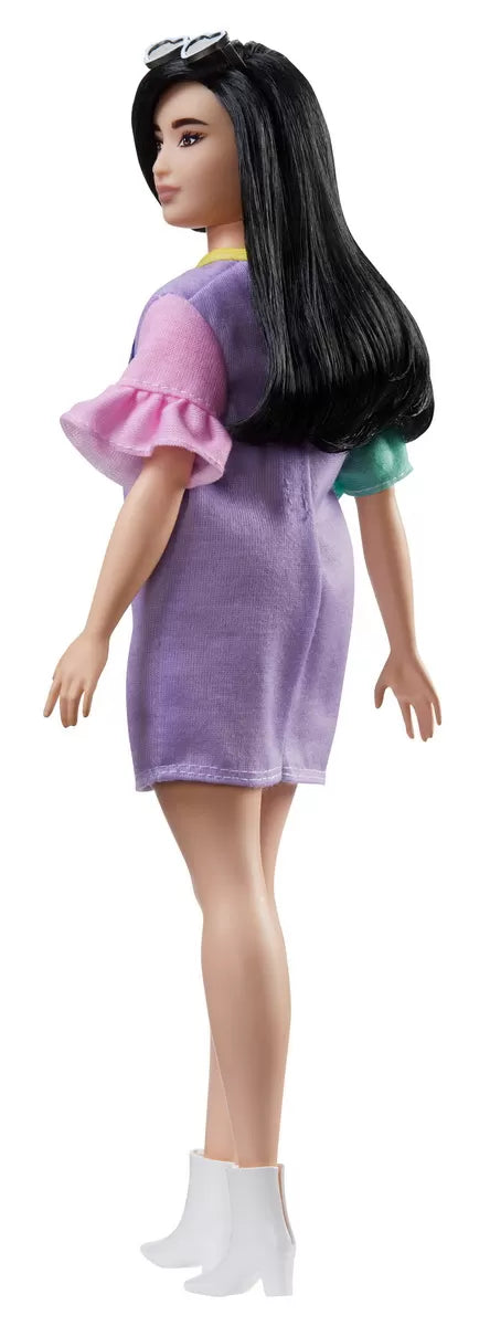 Papusa barbie fashionista cu rochita unicorn believer