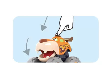 Masinuta bebe monster truck leopardul infuriat