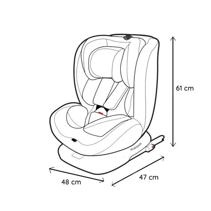 Scaun auto nania dune, 40-150 cm, grey