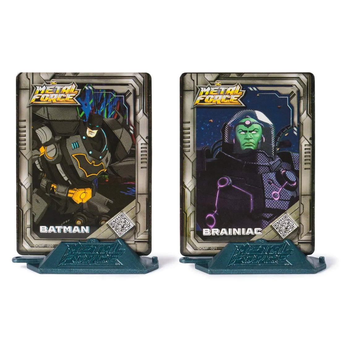 Dc metal force set figurine de actiune brainiac vs batman
