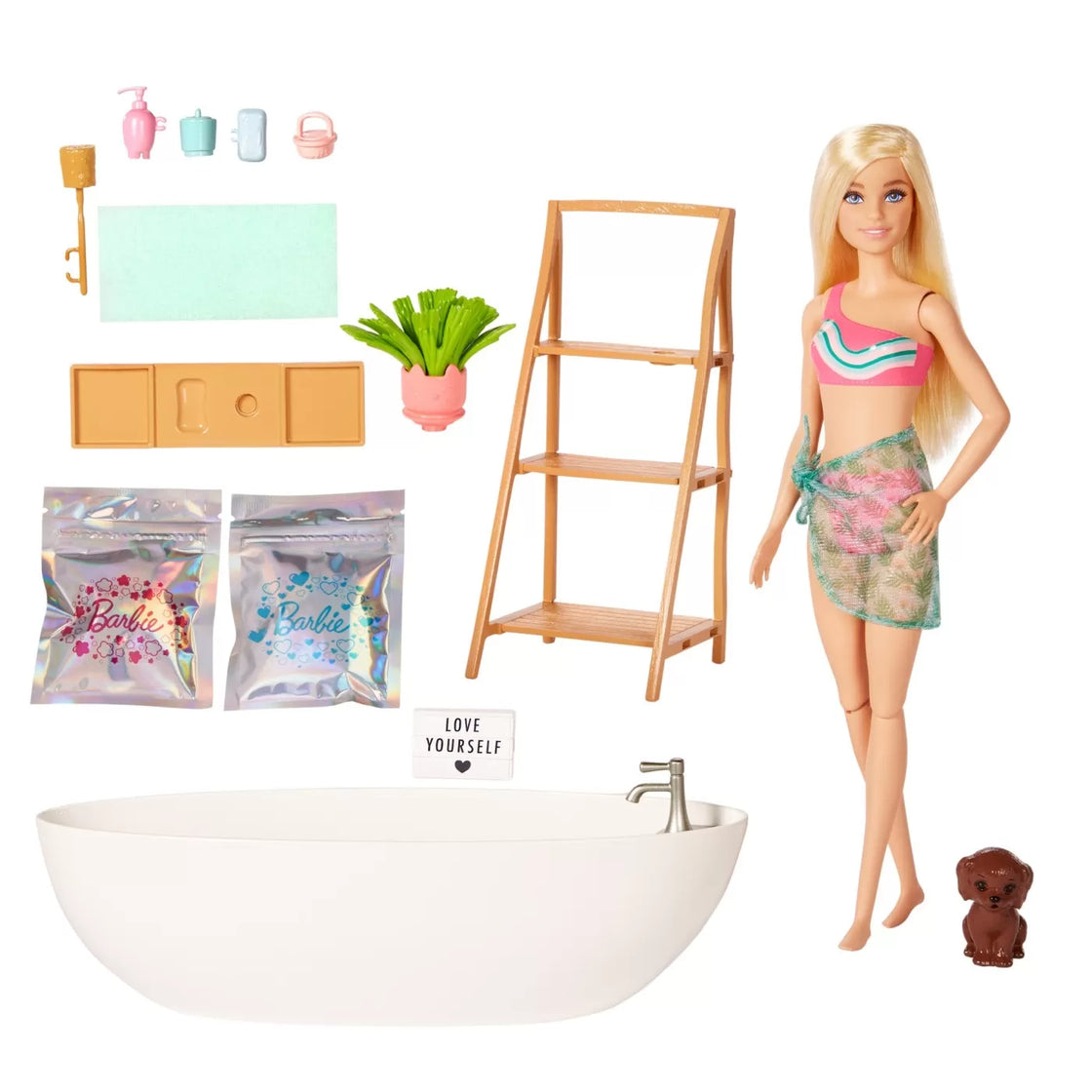 Babrie self care set papusa si baie cu confetti
