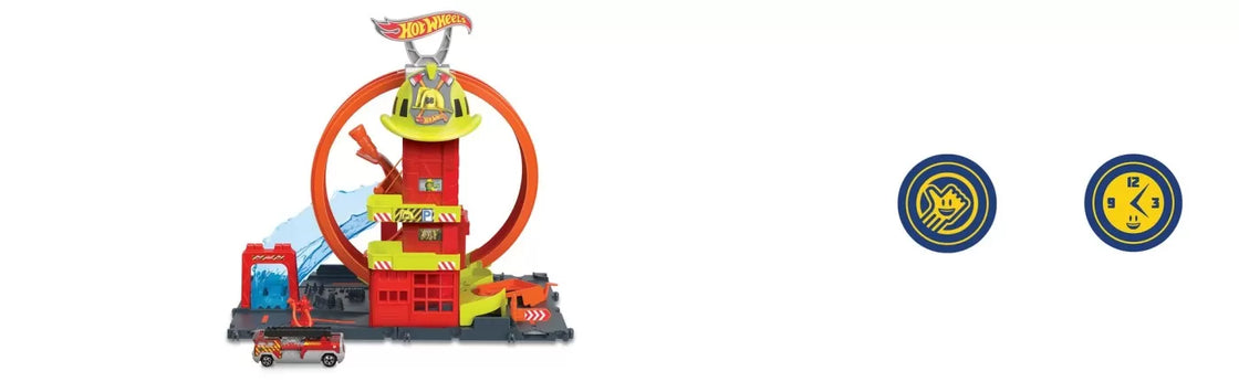 Hot wheels statia de pompieri super loop