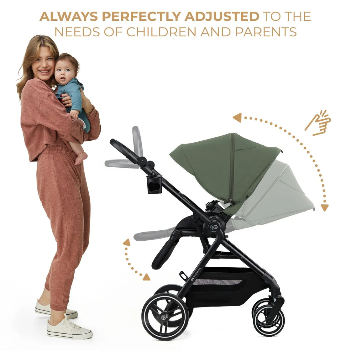 Carucior kinderkraft yoxi 3in1 (mink pro) mistic green