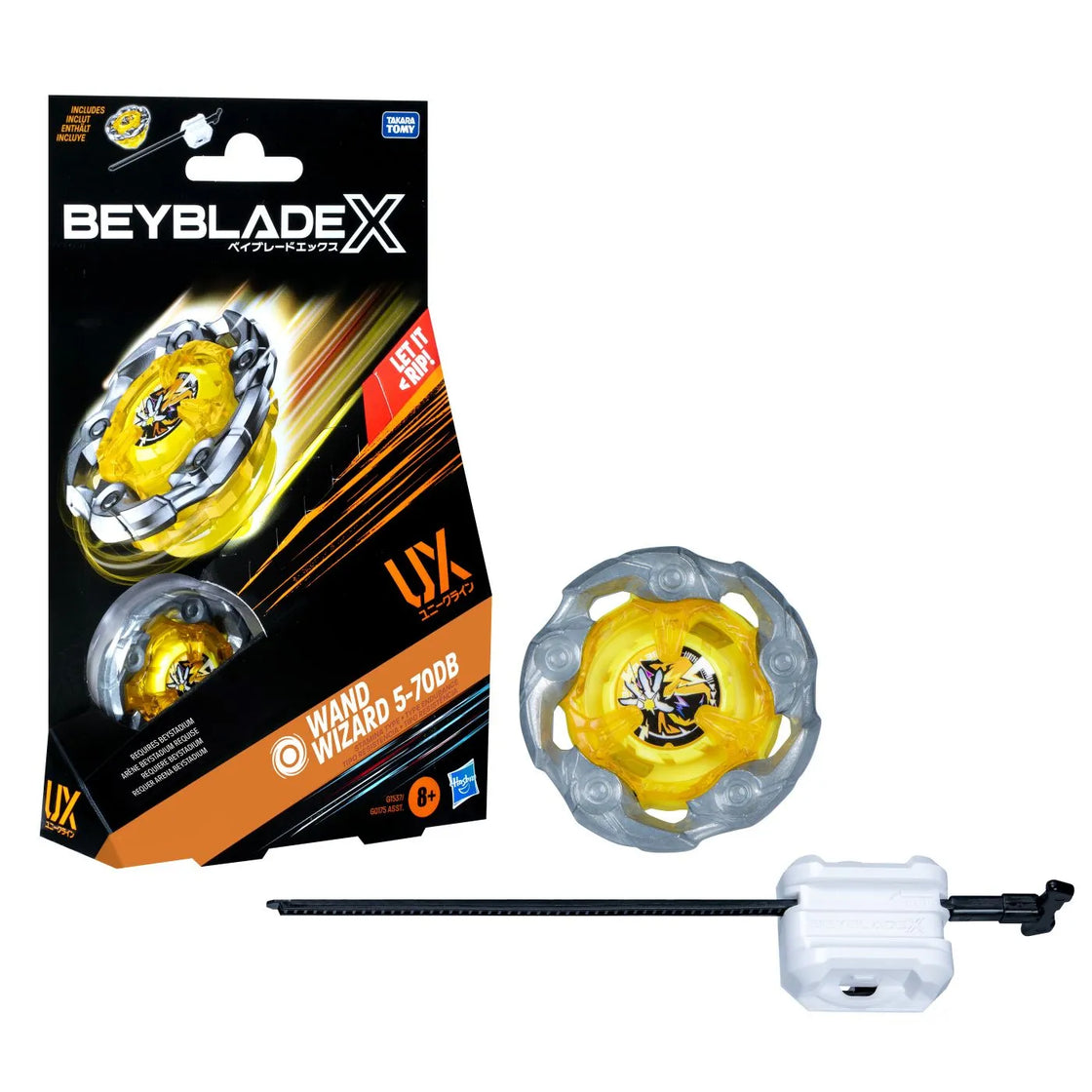 Beyblade x let it rip set lansator si roata wand wizard 5-70db ux