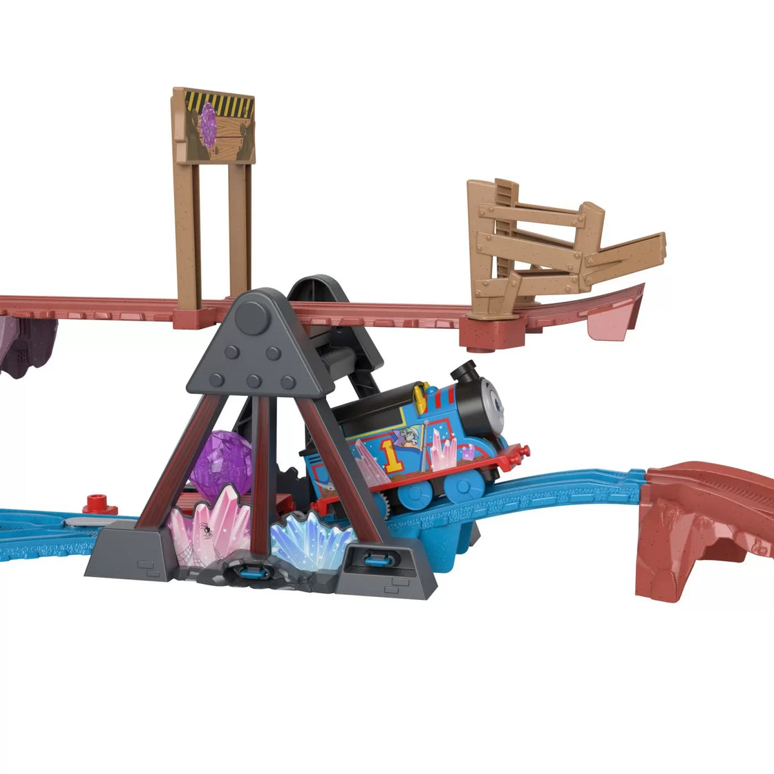 Thomas set de joaca crystal caves adventure cu locomotiva motorizata thomas