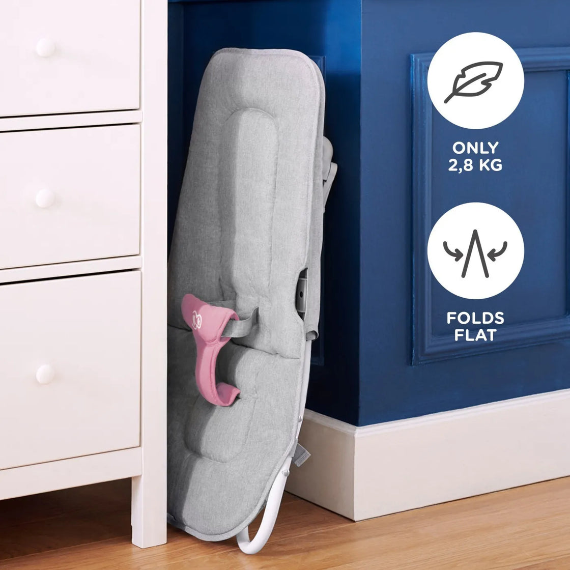 Sezlong 3 in 1, kinderkraft felio 2, peony rose