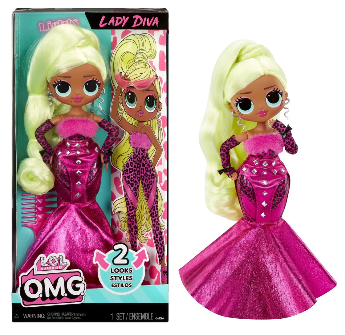 L.o.l. surprise! omg lady diva papusa fashionista cu accesorii