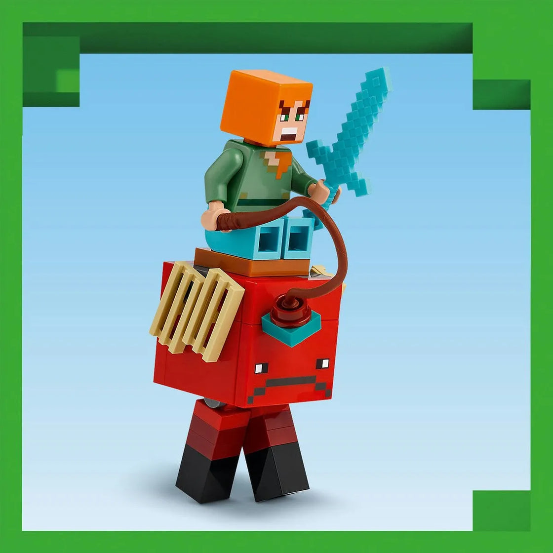 Lego minecraft batalie deasupra lavei în nether 21266
