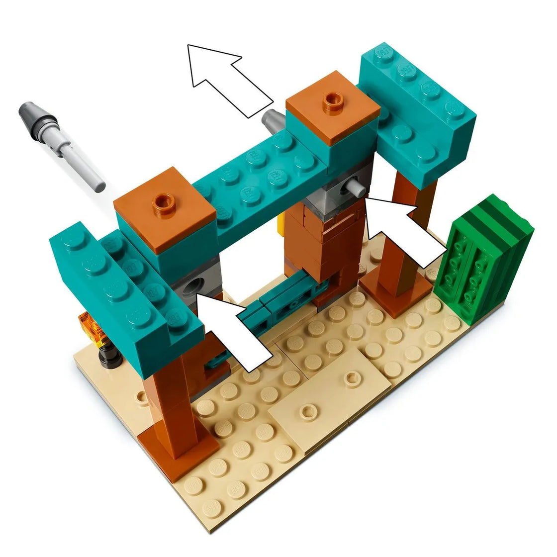 Lego minecraft patrula illager în desert 21267