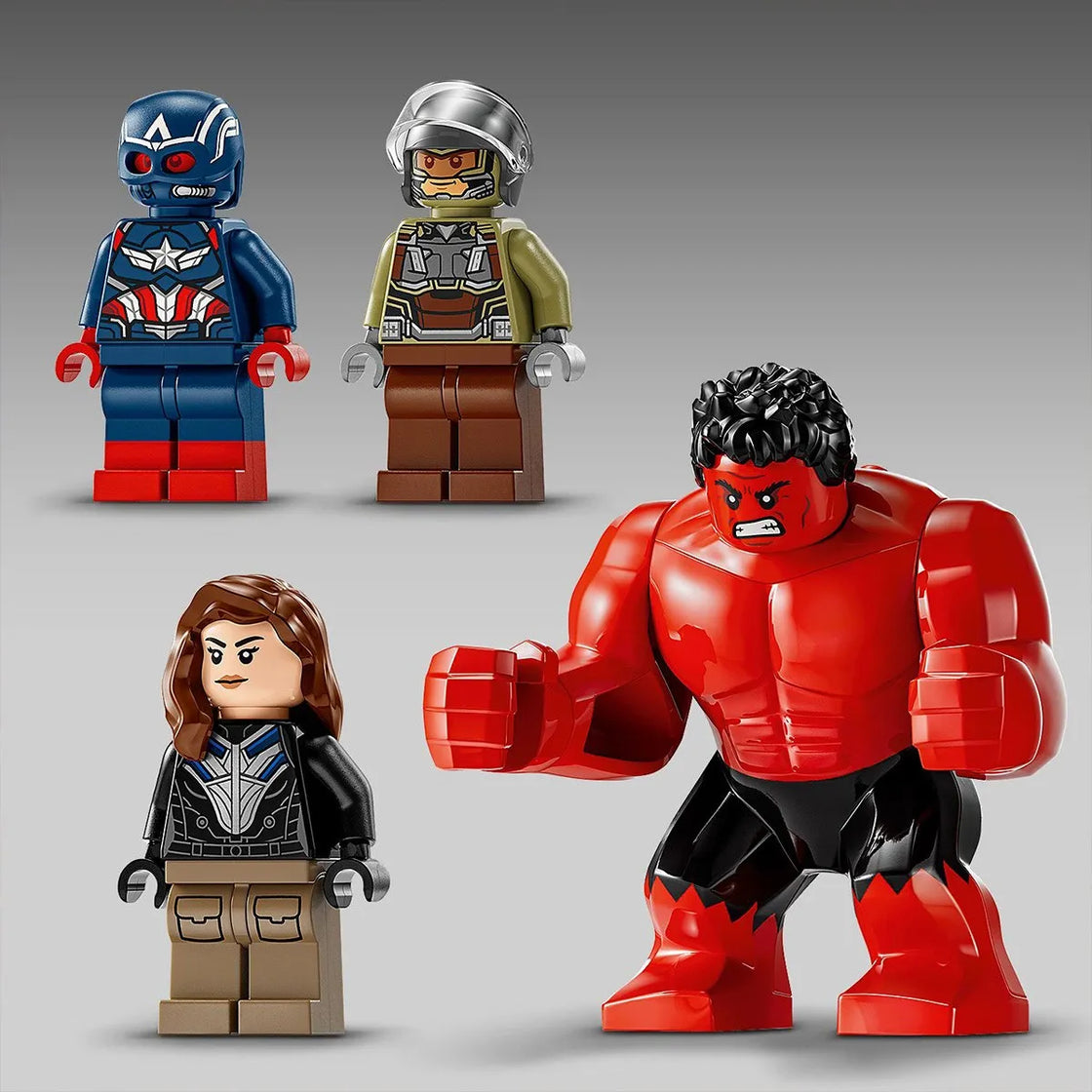 Lego marvel super heroes batalia dintre capitanul america si hulk rosu 76292