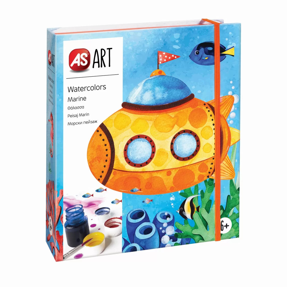 Set desen as art acuarela peisaj marin