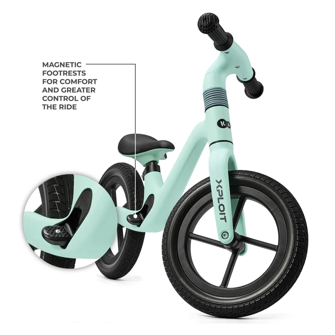 Bicicleta fara pedale kinderkraft xploit, turcoise