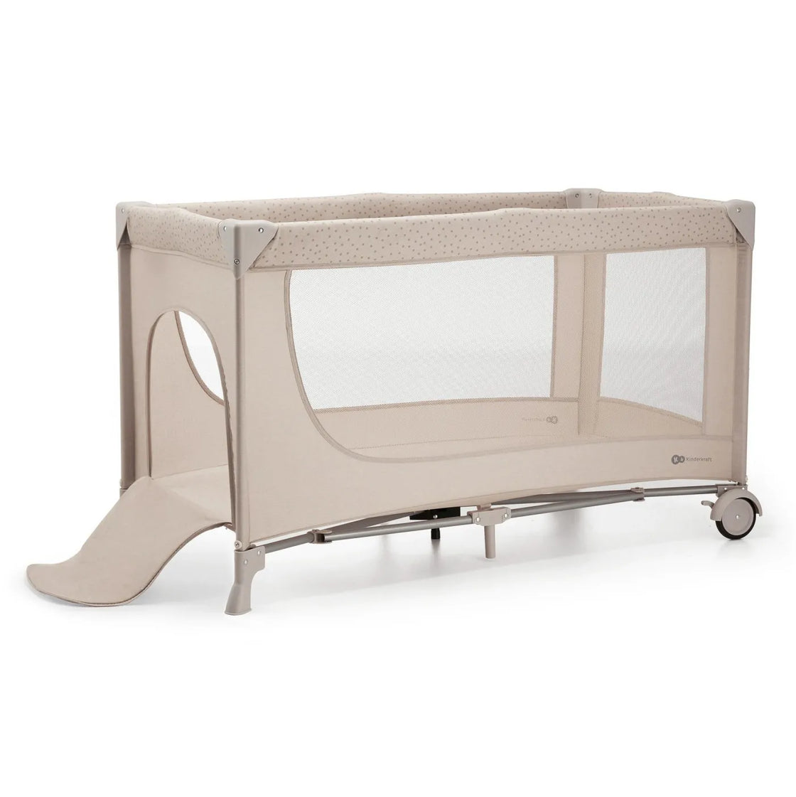Patut travel kinderkraft joy2, cu accesorii, beige