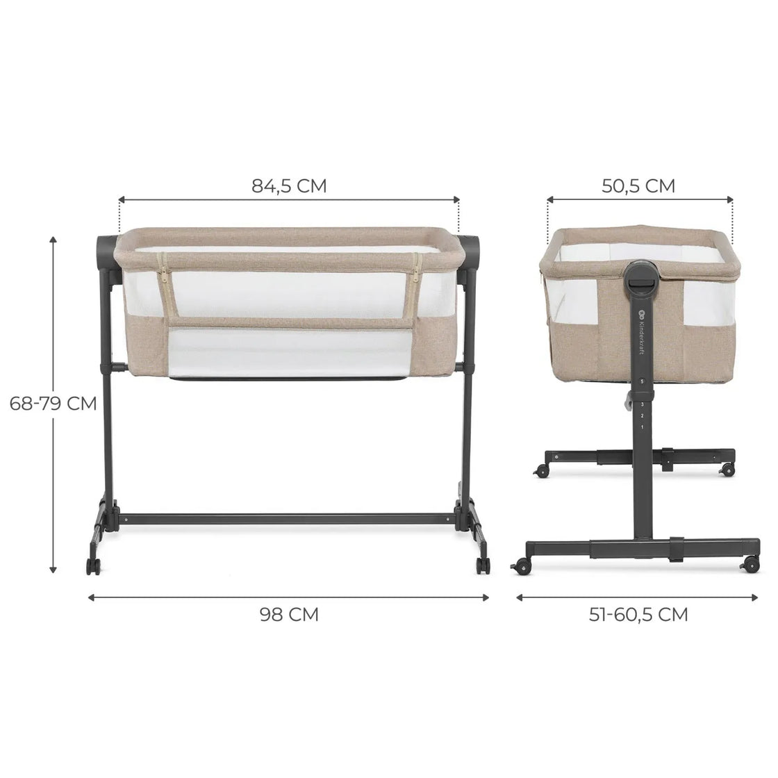Patut co-sleeper kinderkraft neste up 2, bej