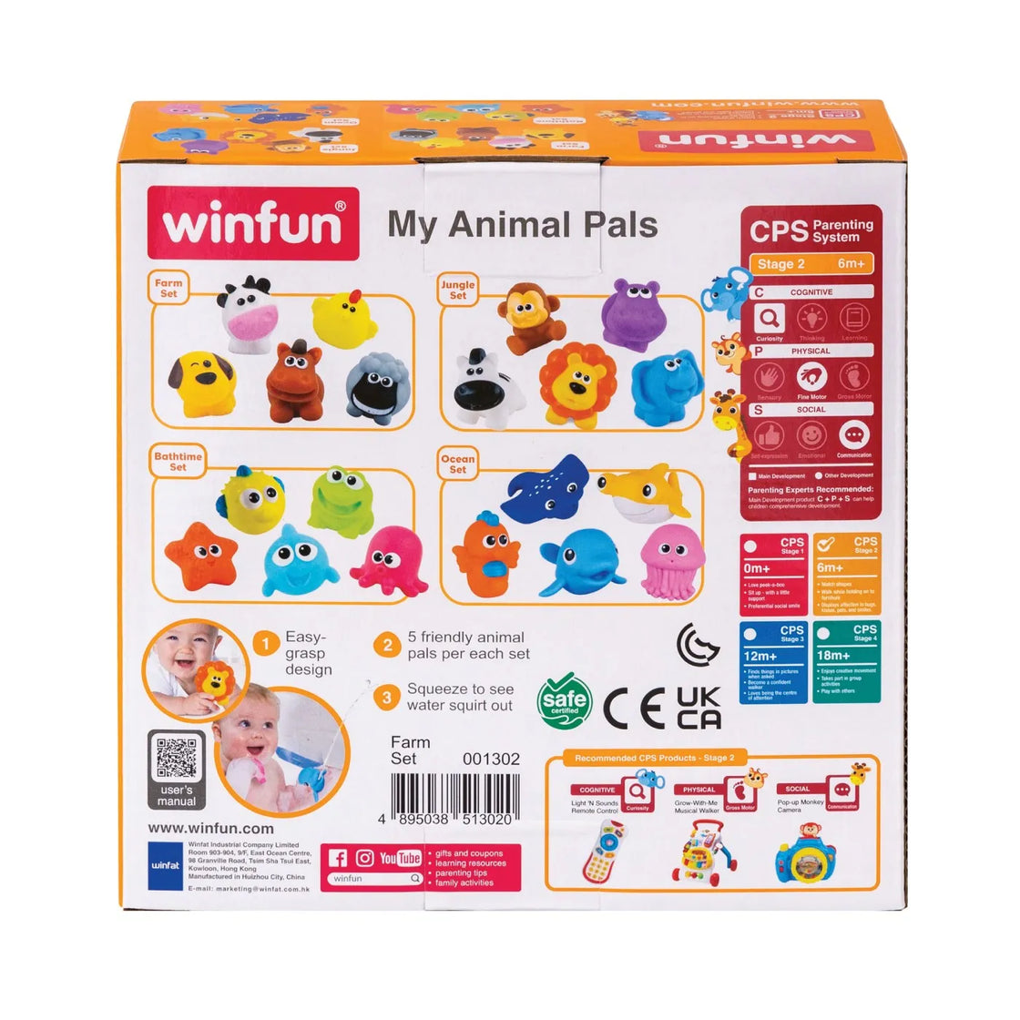 Winfun set jucarii de baie animalute de la ferma