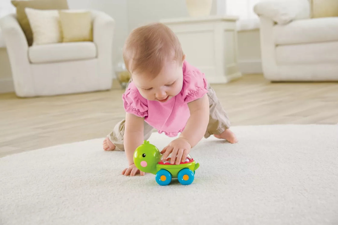 Fisher price jucarie apasa si mergi testoasa