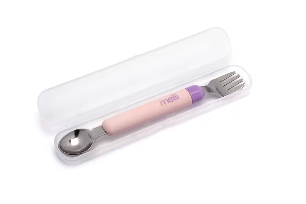 Set lingurita-furculita, melii, pink&purple