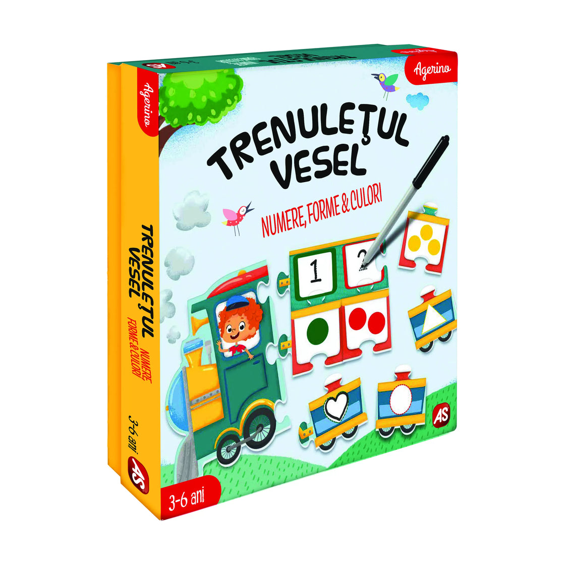 Trenuletul vesel numere forme culori