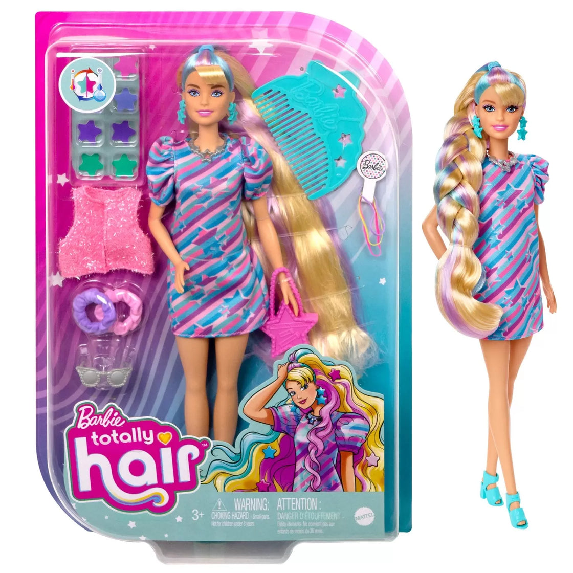 Barbie totally hair papusa barbie blonda