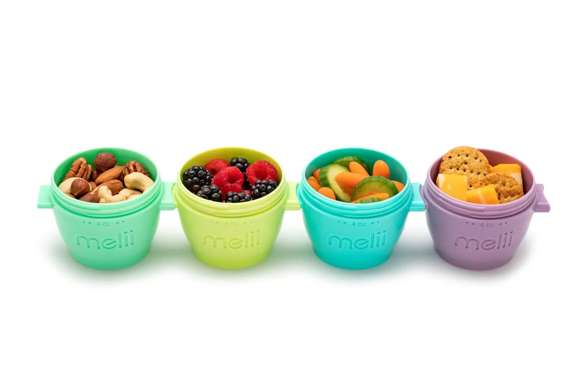 Set 4 recipiente plastic snap&go, melii, 118 ml