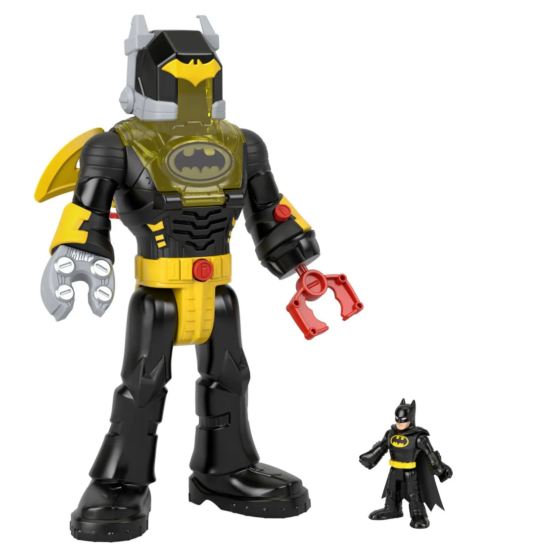 Fisher price imaginext dc super friends set figurina batman si costum exo cu lumini si sunete