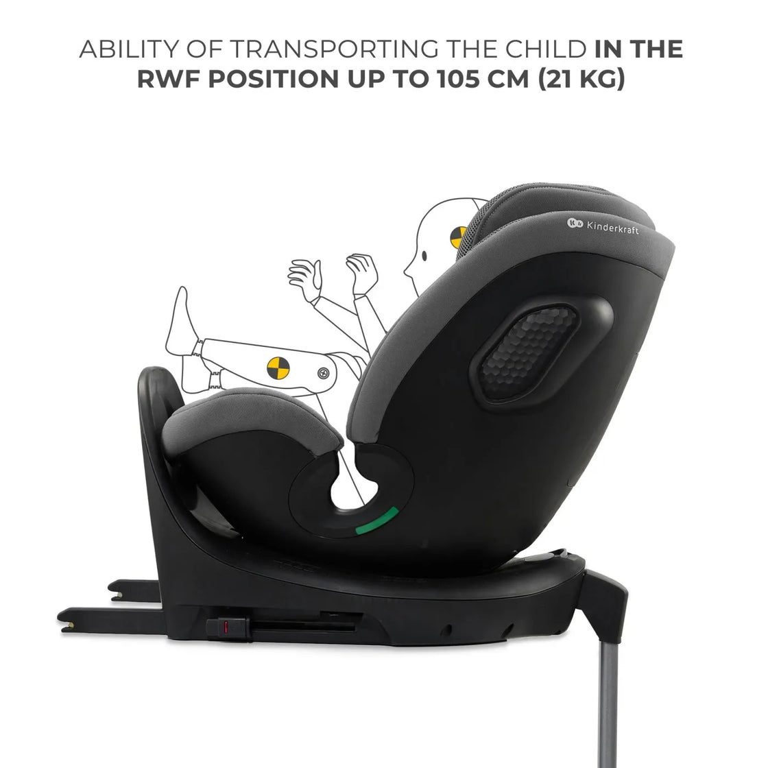 Scaun auto kinderkraft xrider 2 i-size 40-150 cm grey