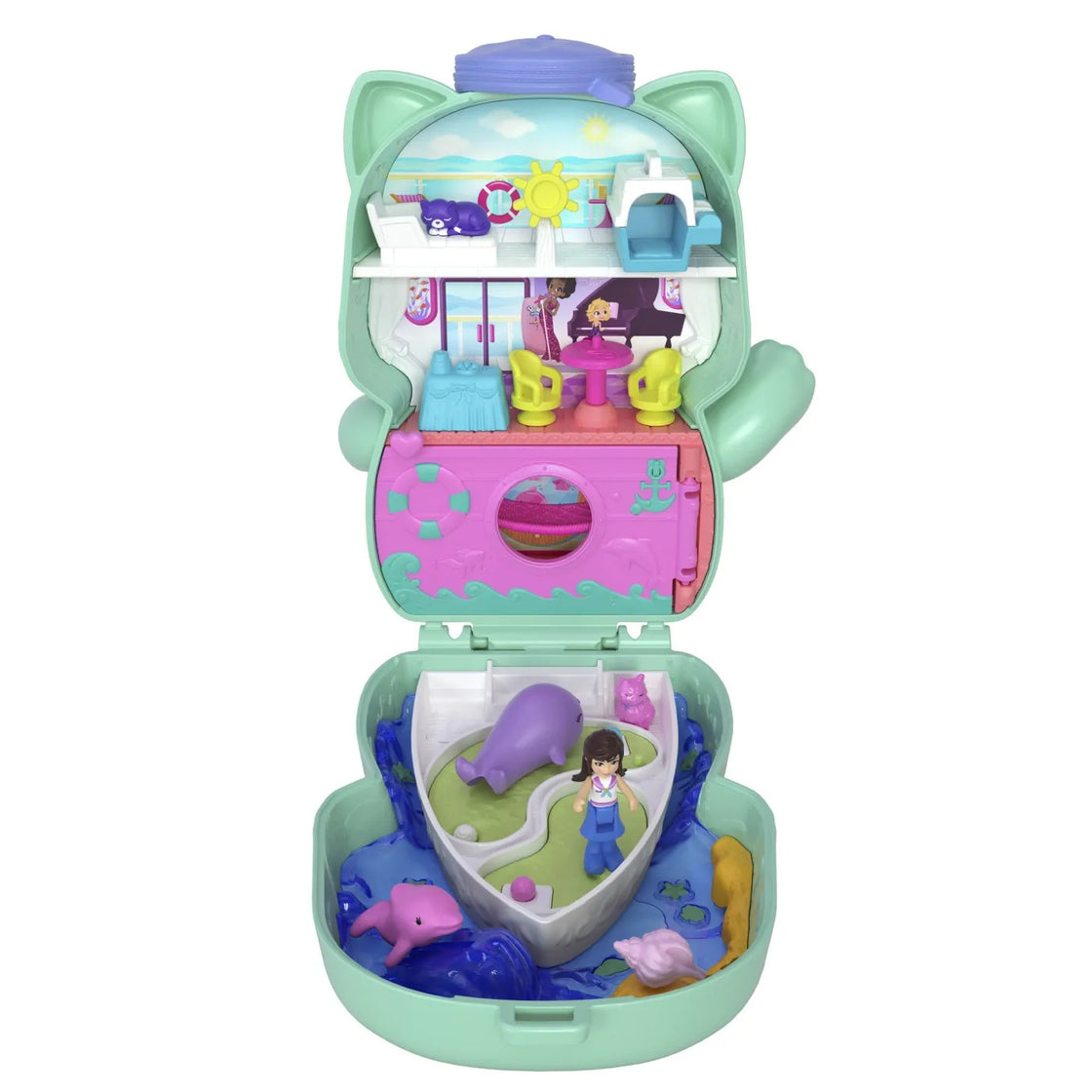 Polly pocket set gentuta animalut pisicuta marinar cu accesorii