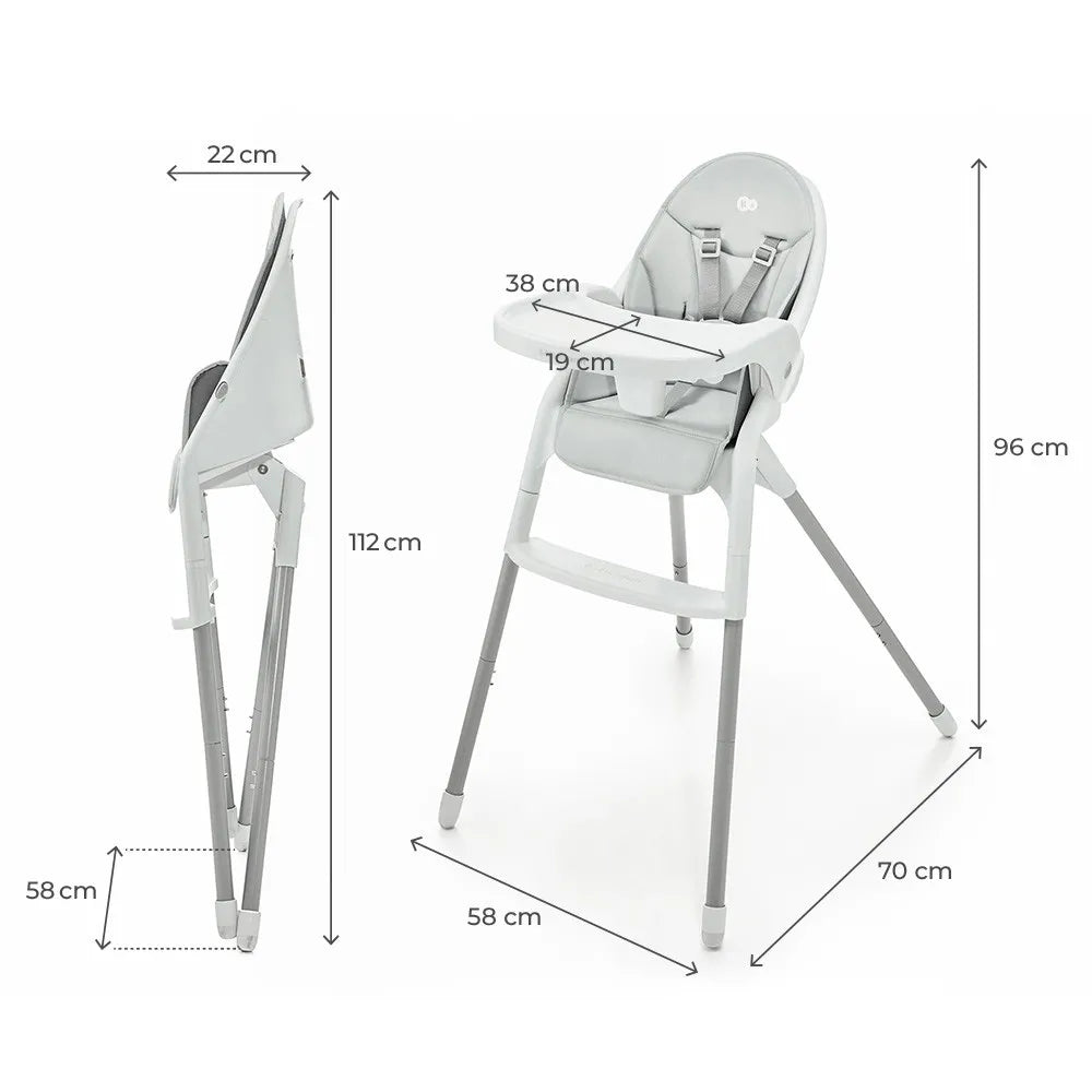 Scaun de masa kinderkraft dinnly, grey