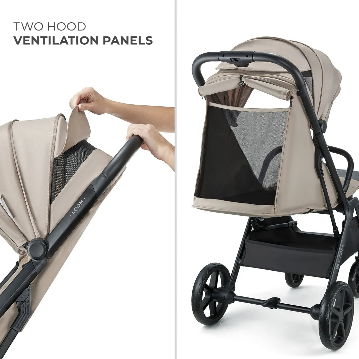 Carucior sport kinderkraft loom, 0-22 kg, linen beige