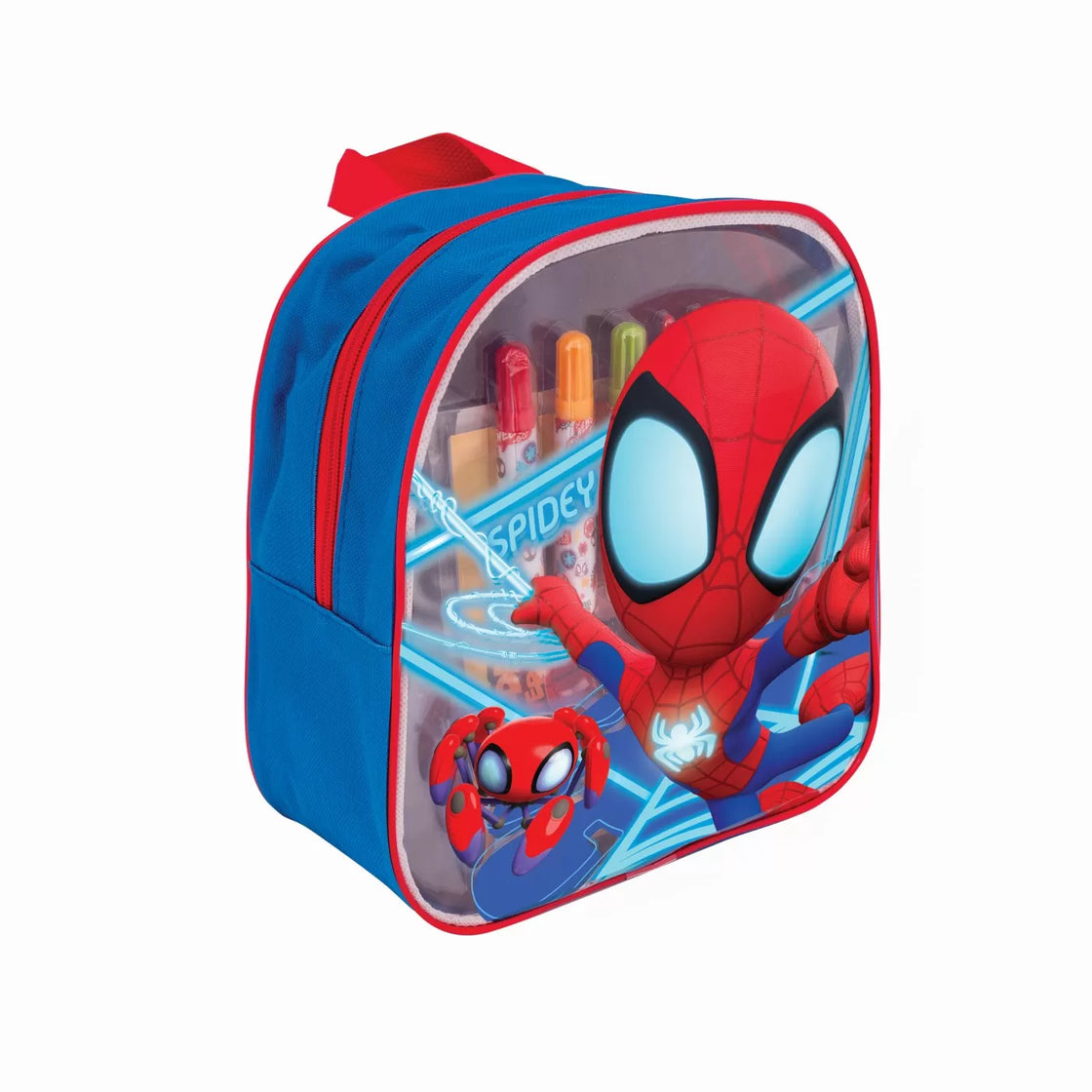 Set de desen in rucsac spidey and his amazing friends