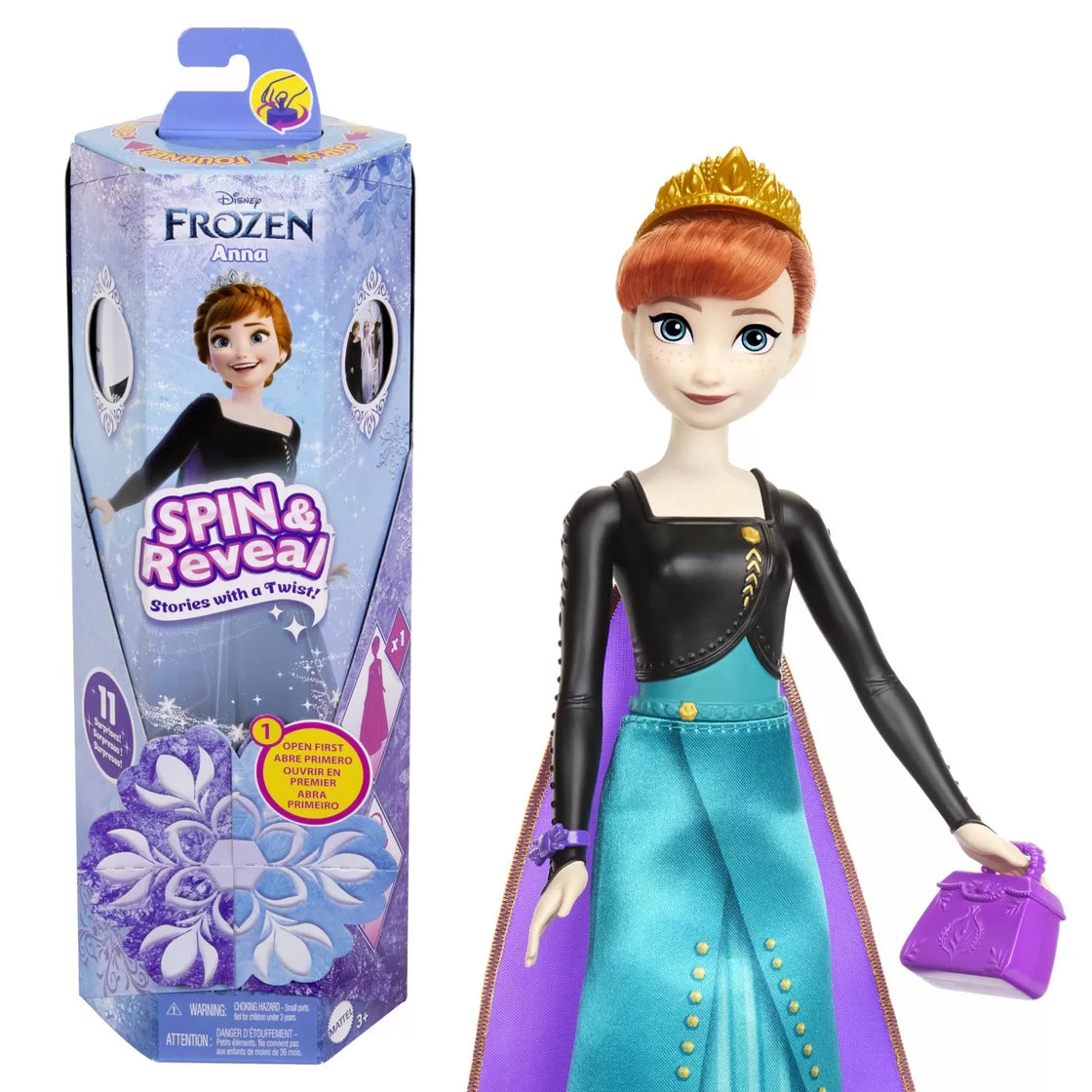 Disney frozen spin and reveal papusa anna