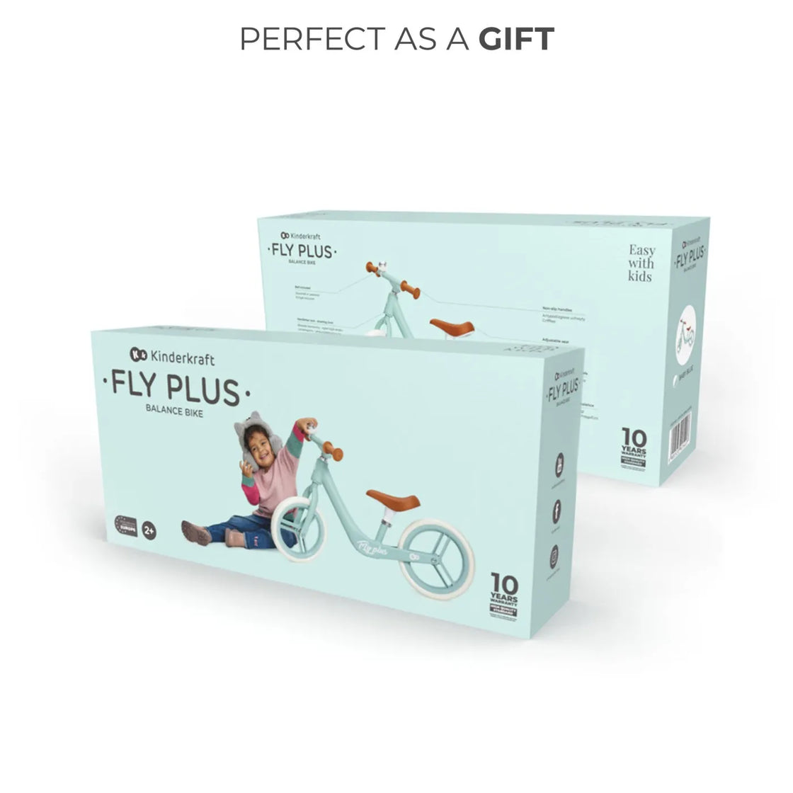 Bicicleta de echilibru kinderkraft fly plus, baby blue