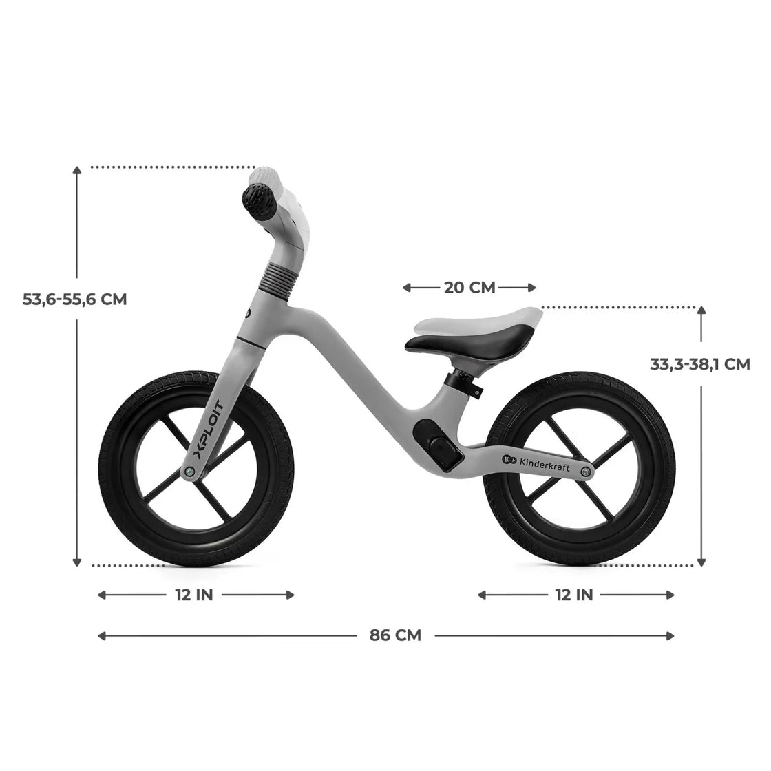 Bicicleta fara pedale kinderkraft xploit, moonsilver