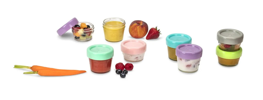 Set 12 recipient sticla pentru hrana bebe, melii, 6*59 ml + 6*118 ml