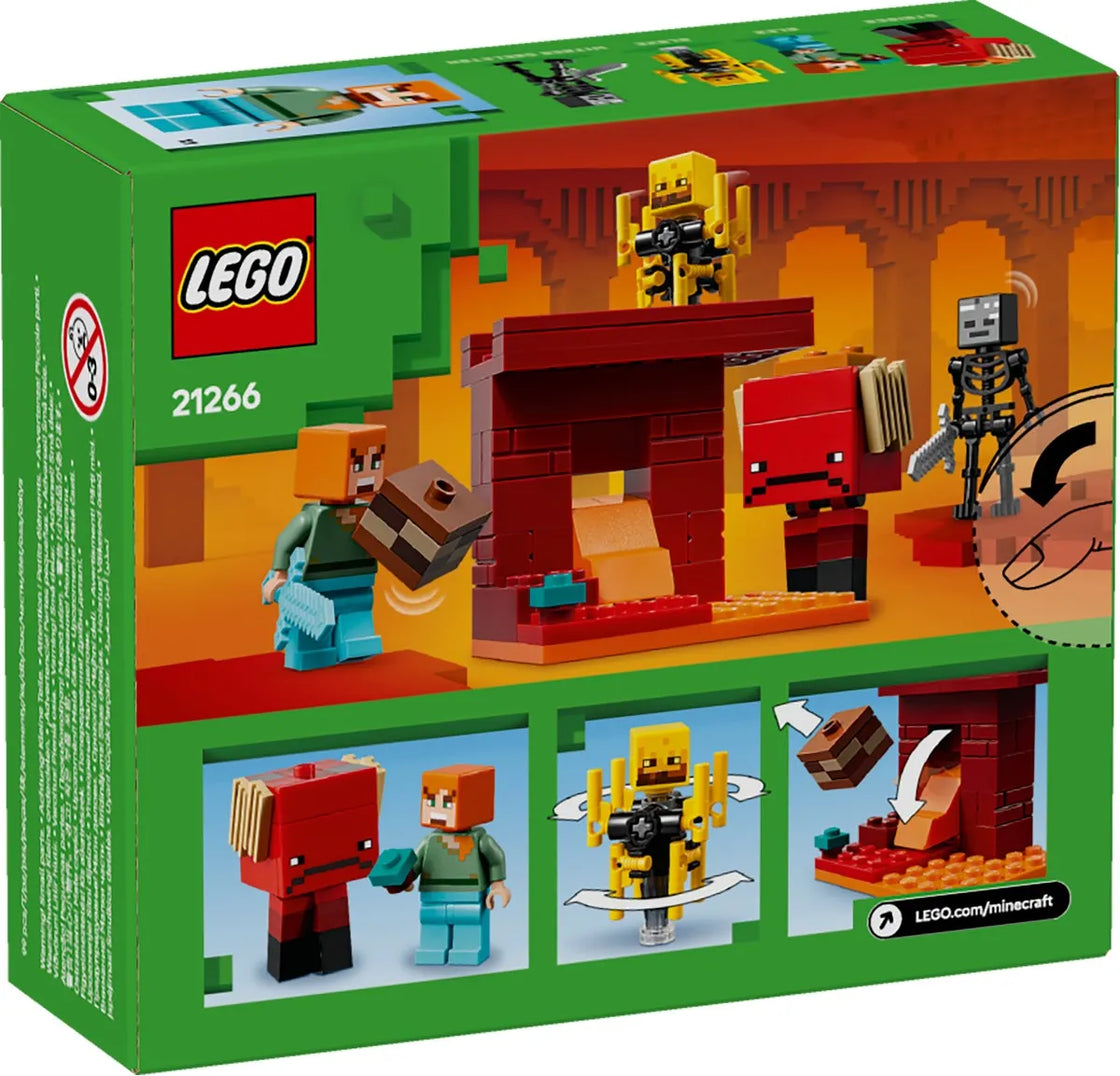 Lego minecraft batalie deasupra lavei în nether 21266