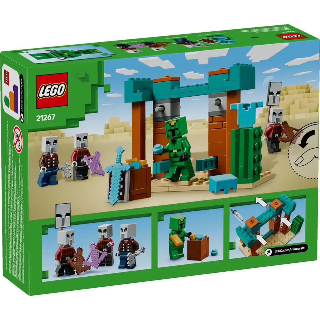 Lego minecraft patrula illager în desert 21267