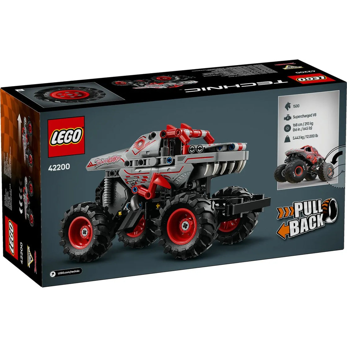 Lego technic monster jam thunderroarus pull-back 42200