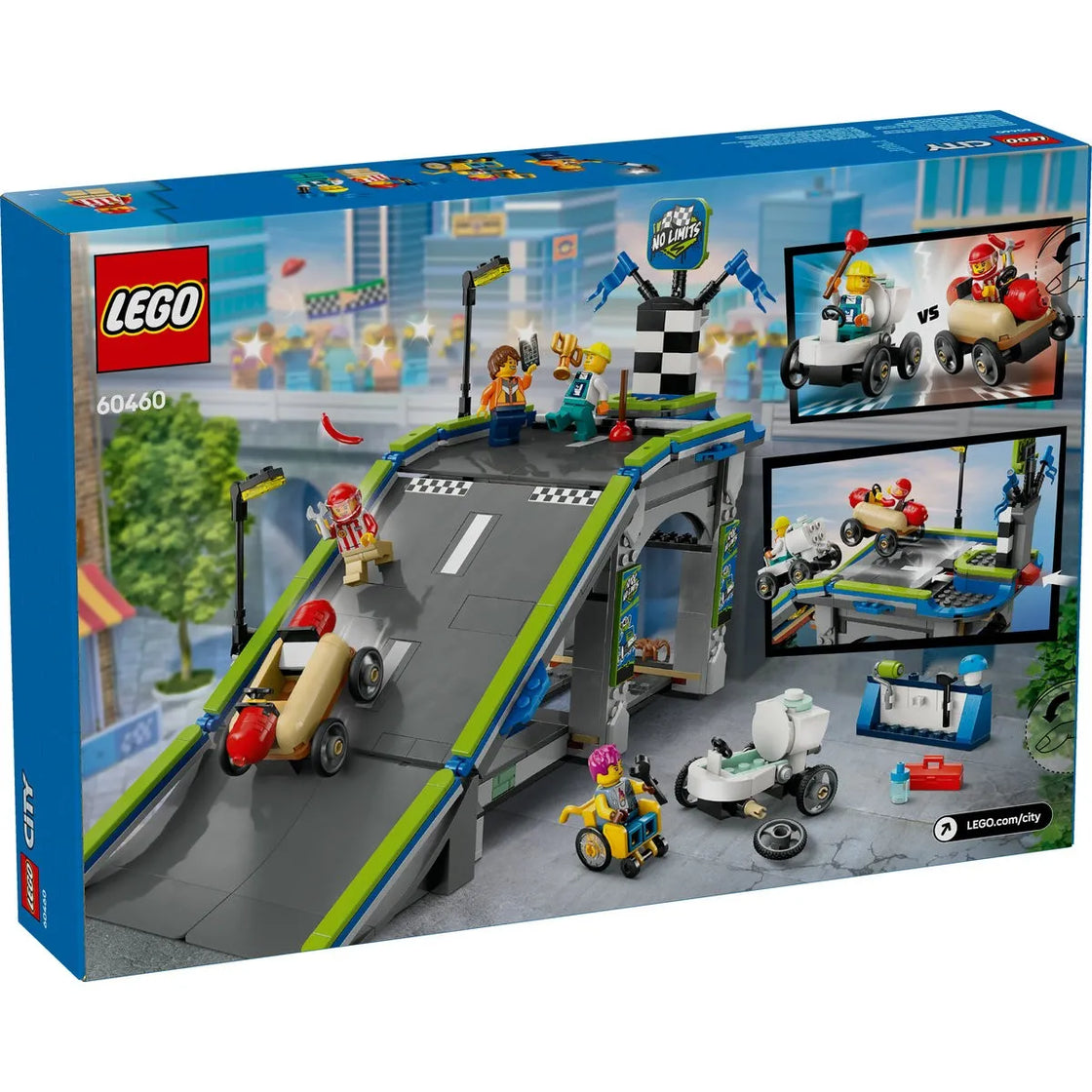 Lego city fara limite: rampa pentru curse de masini 60460