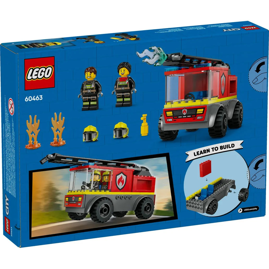 Lego city camion de pompieri cu scara 60463