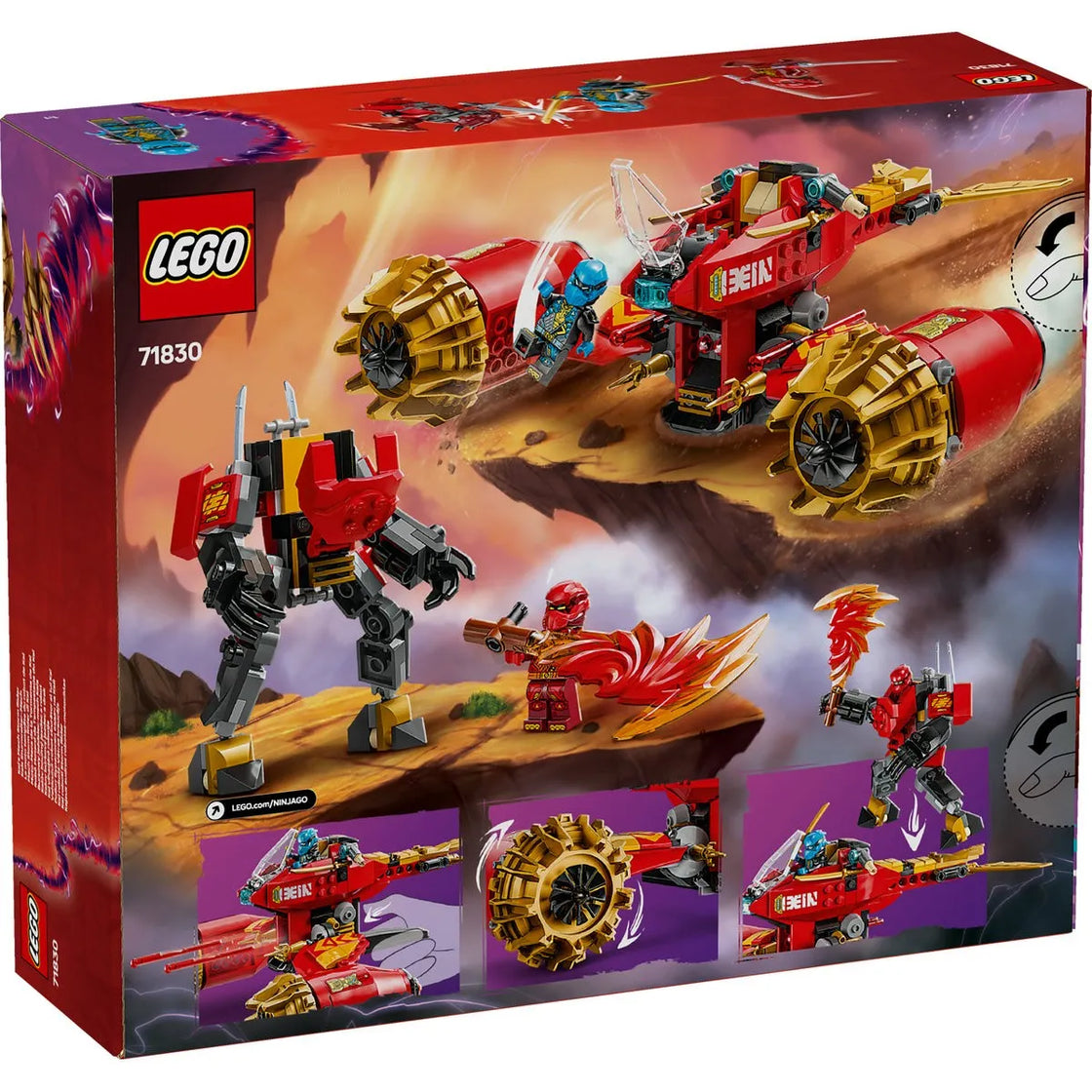 Lego ninjago vehiculul-robot zburator al lui kai 71830
