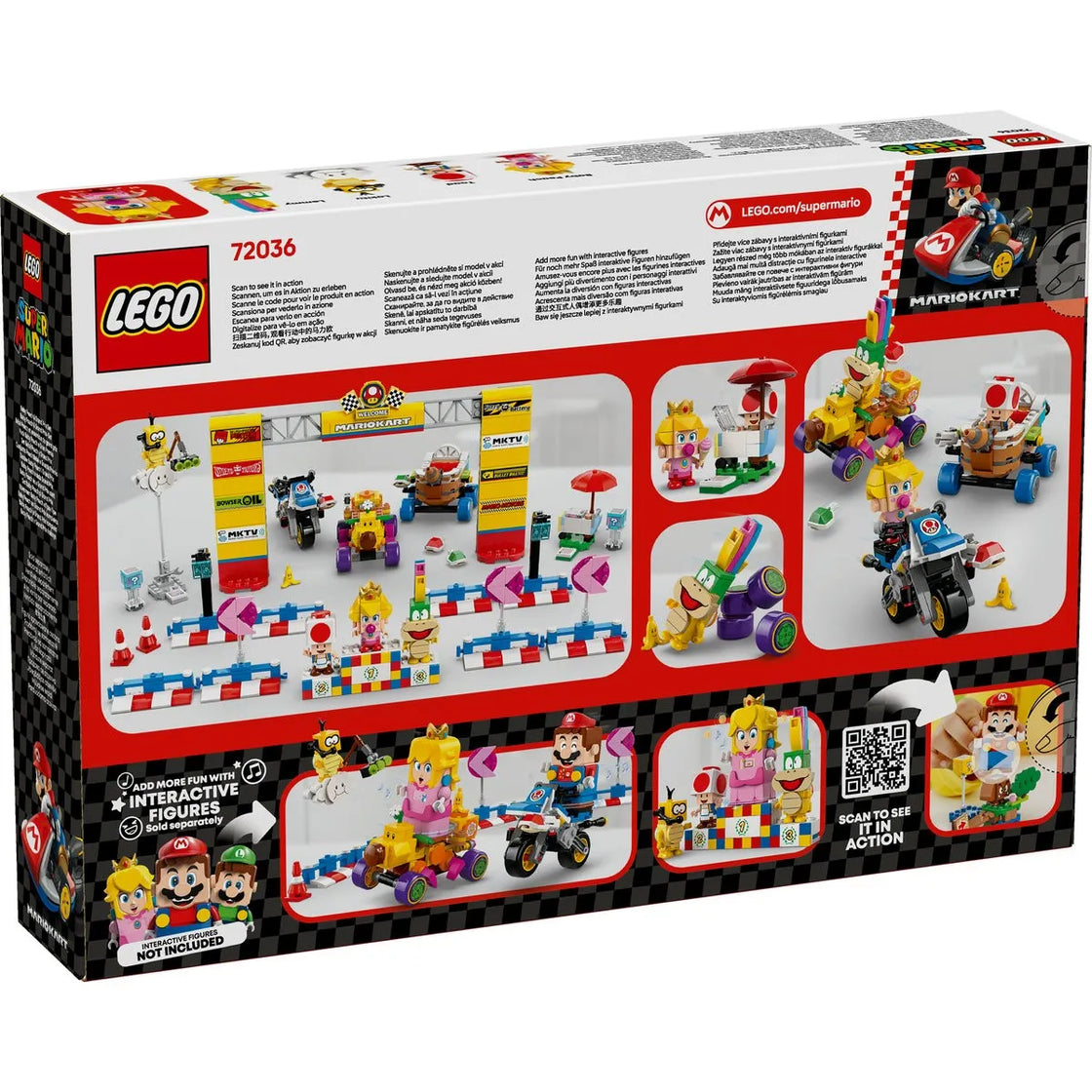 Lego super mario mario kart set baby peach si grand prix 72036