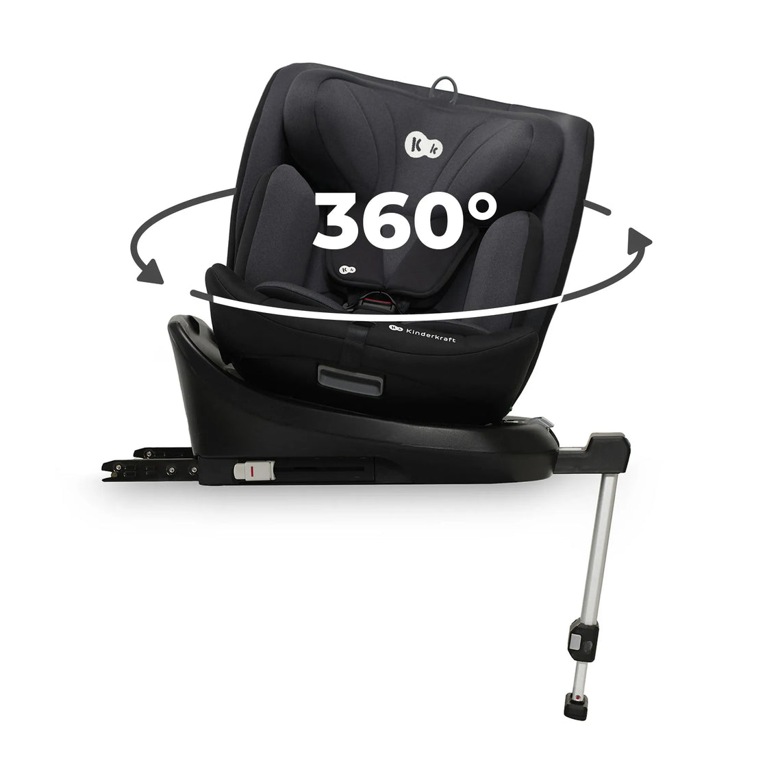 Scaun auto i-size, 40-150 cm, kinderkraft i-360, black