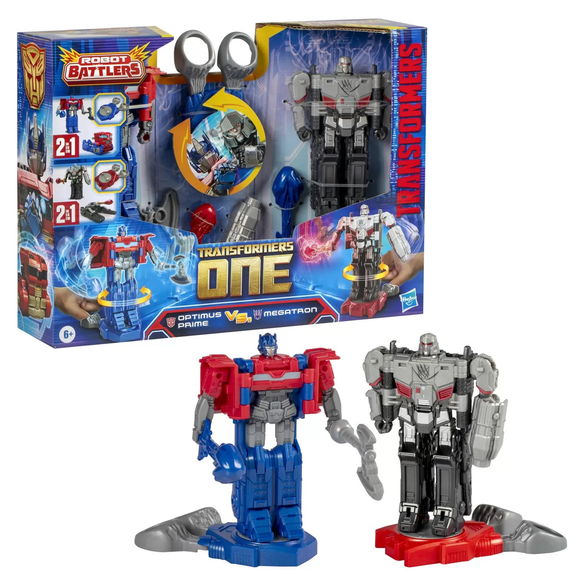 Transformers one set 2 figurine optimus prime si megatron