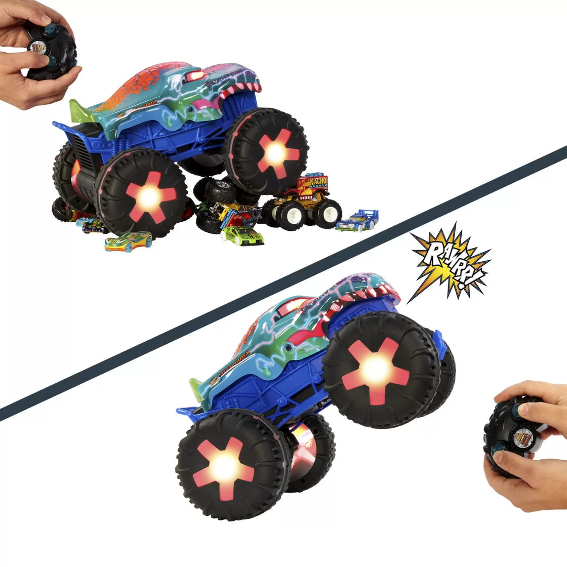 Hot wheels monster truck mega wrex alive rc scara 1 la15