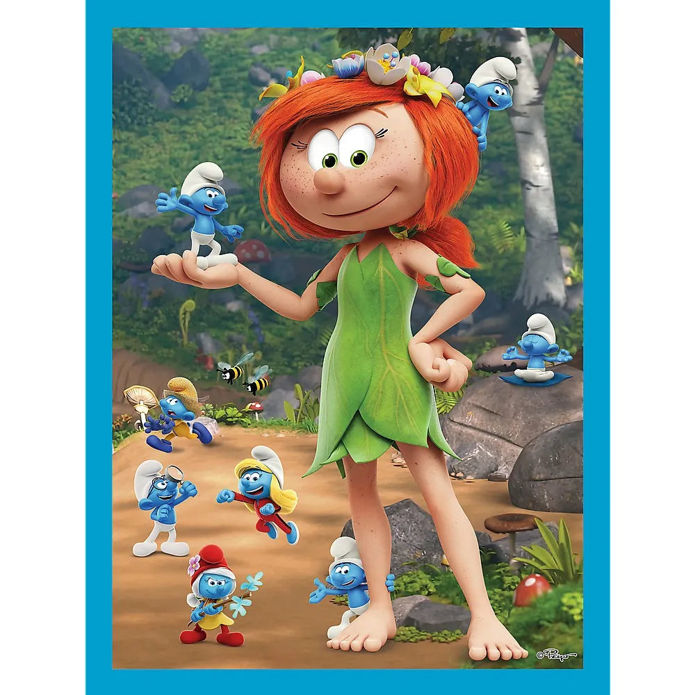 Puzzle trefl 2in1 memo strumfii si prietenii lui