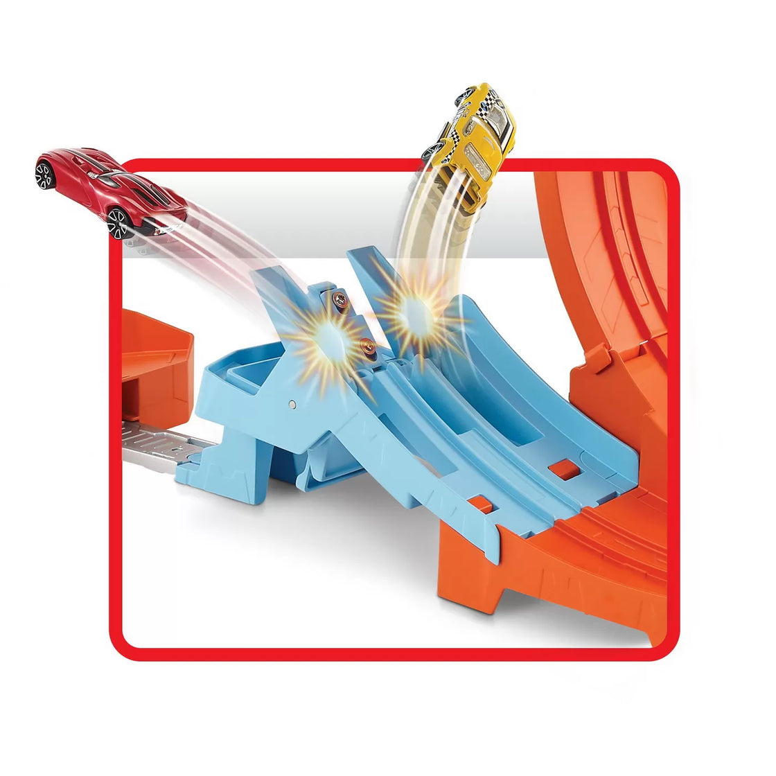 Hot wheels circuit rapid cu lansator pentru cascadorii si masinuta exclusiva