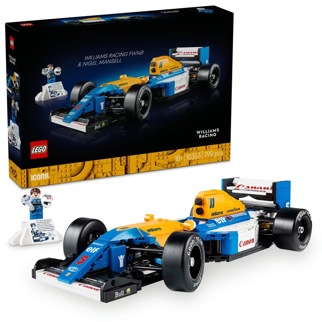 Lego icons williams racing fw14b si nigel mansell 10353