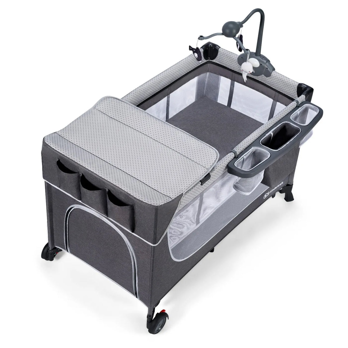 Patut de calatorie kinderkraft leody, cu accesorii, grey